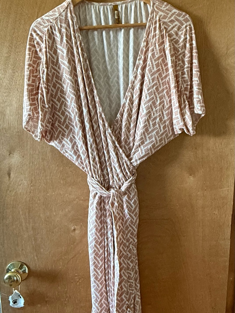 Wrap Maxi Dress in Blush Pattern